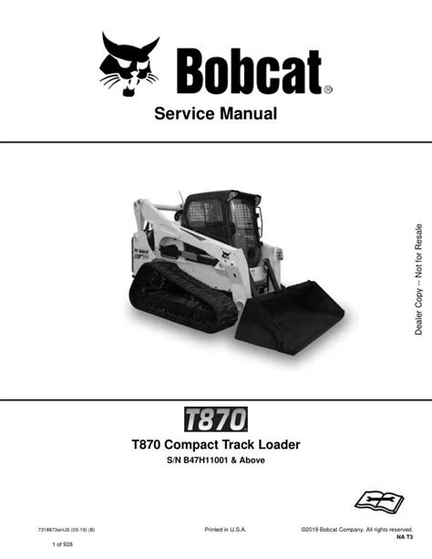 bobcat skid steer t870 specs|bobcat t870 service manual.